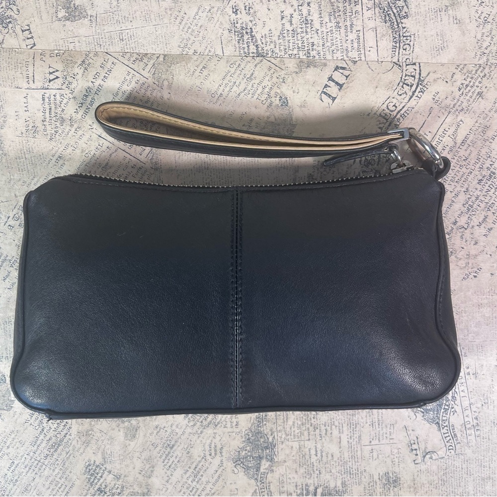 Banana Republic Black Leather Wristlet Bag - Picture 3 of 10